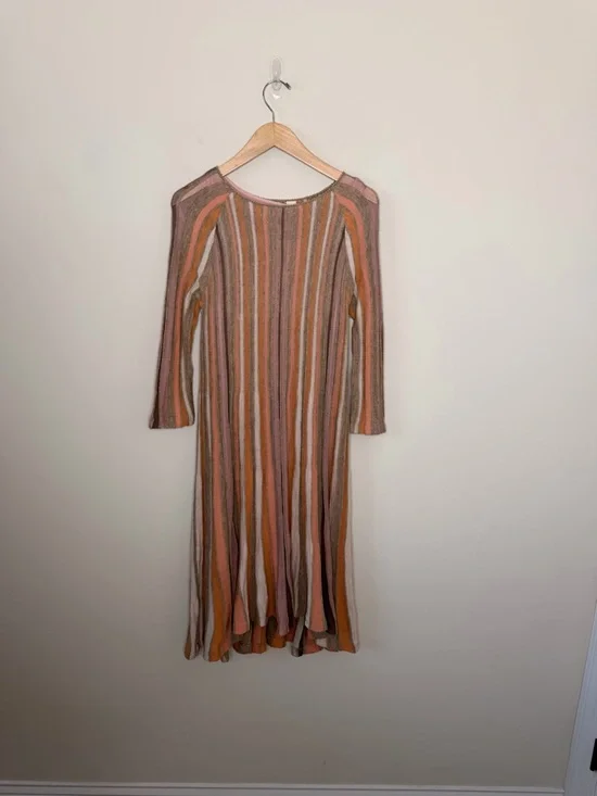 NEW Anthropologie MOTH Nora striped swing cut sweater Alpaca dress, Size XS - Picture 2 of 11